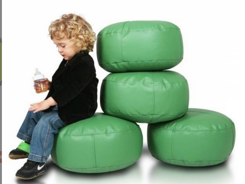 VIPERA Taburet Mini mikrovlákno - mikrovlákno oranžová mikrovlákno