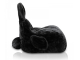 Sedací vak Rabbit S shaggy čierna